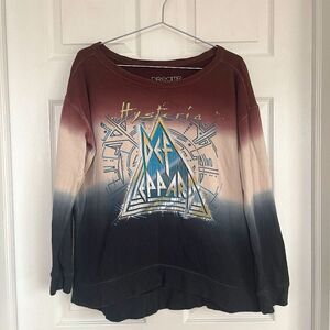 Def Leopard Tie Dye Sweatshirt by Dreamr Sz M